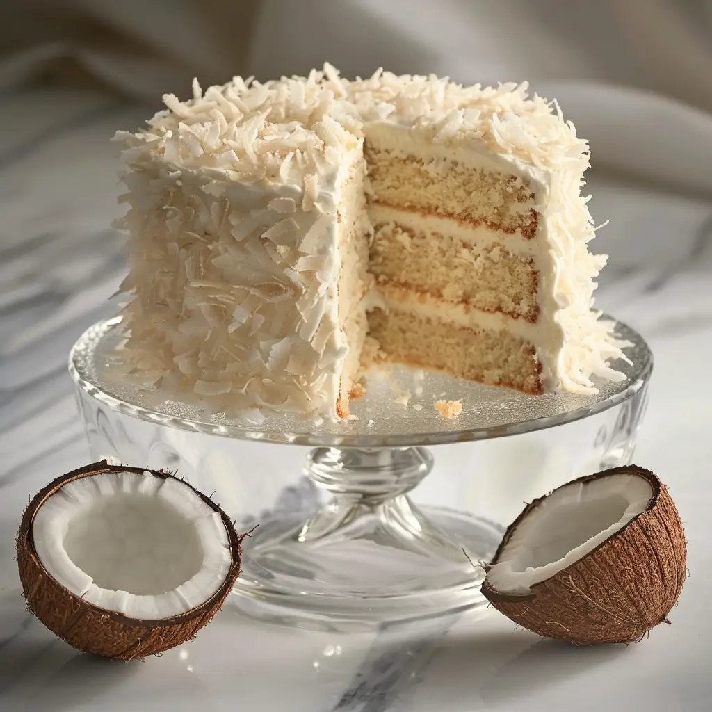 Moist and Fluffy Coconut Cake Recipe