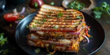 Masala Grilled Cheese Sandwich Recipe
